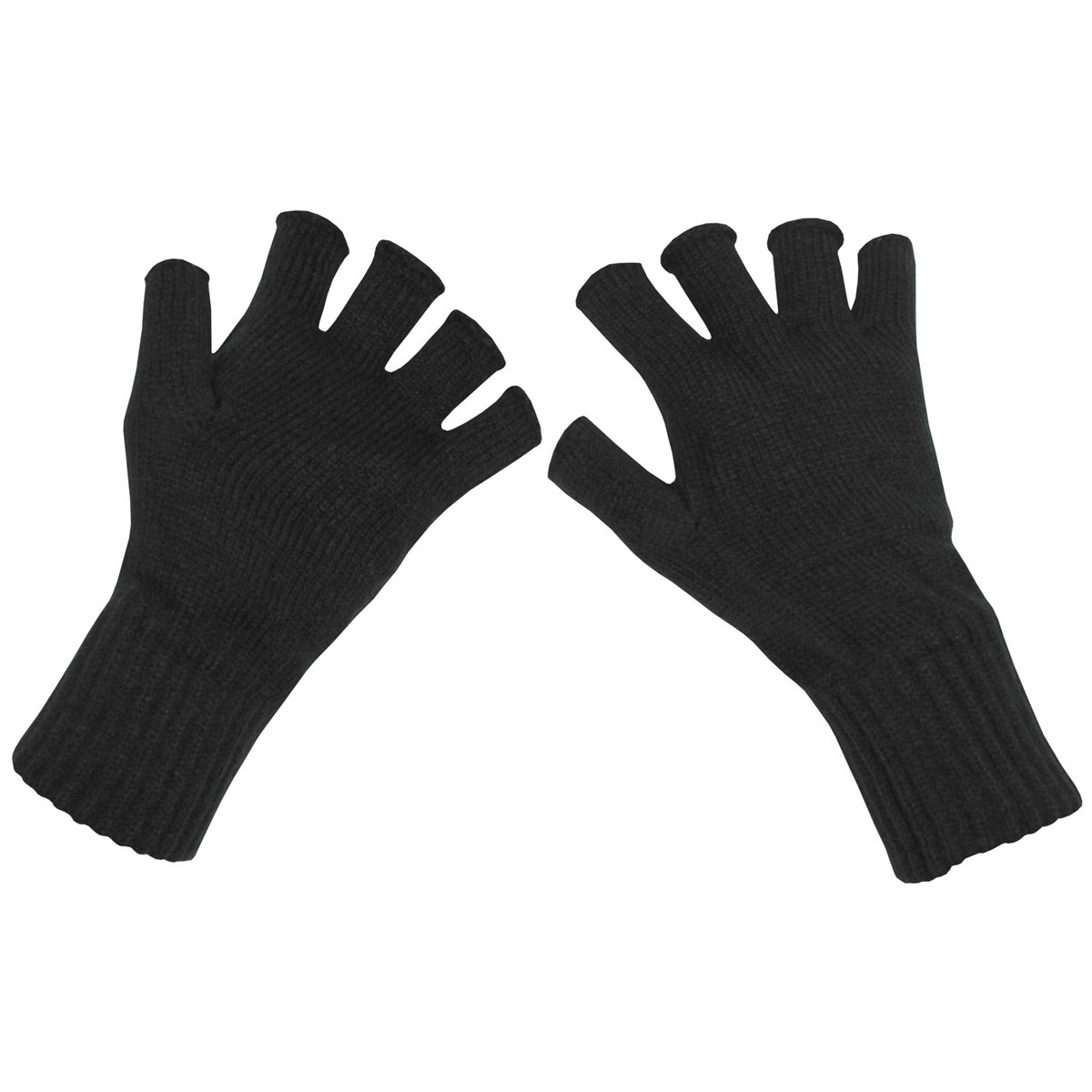 Rukavice pletené bezprsté MFH - černé, XL