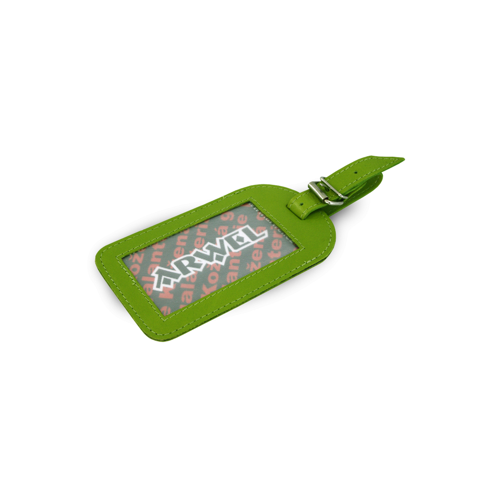Kožená visačka na zavazadlo Arwel 5405­ - světle zelená