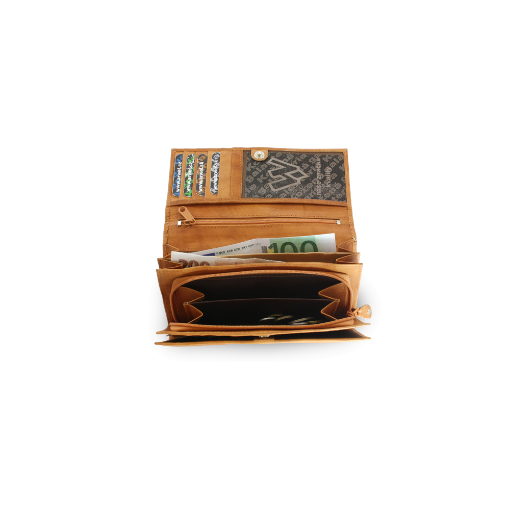Dámská kožená psaníčková peněženka Arwel 7120­ - světle hnědá