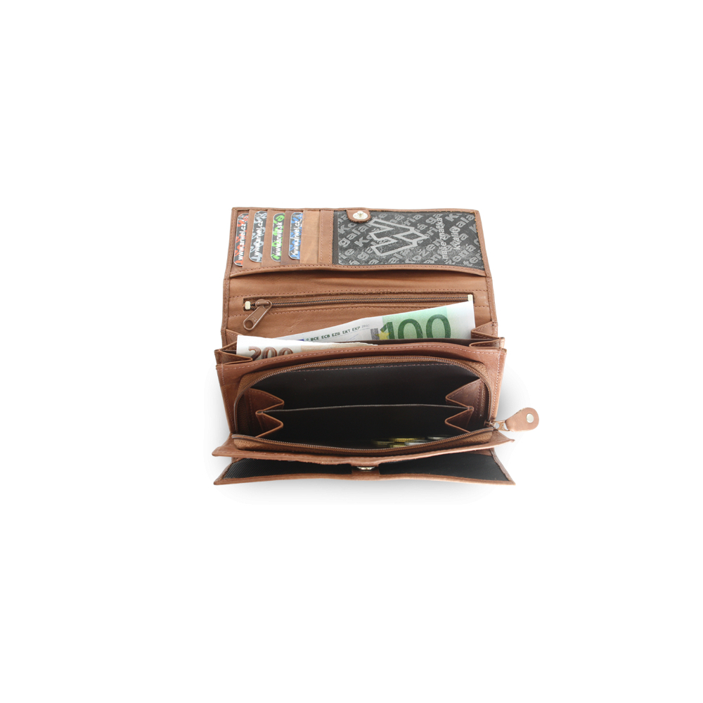 Dámská kožená psaníčková peněženka Arwel 7120­ - tmavě hnědá