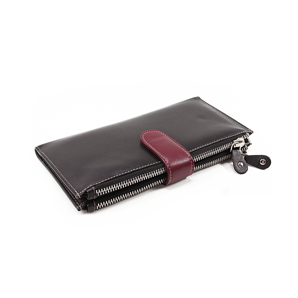 Dámská kožená psaníčková peněženka Arwel 8129­ - černá-červená