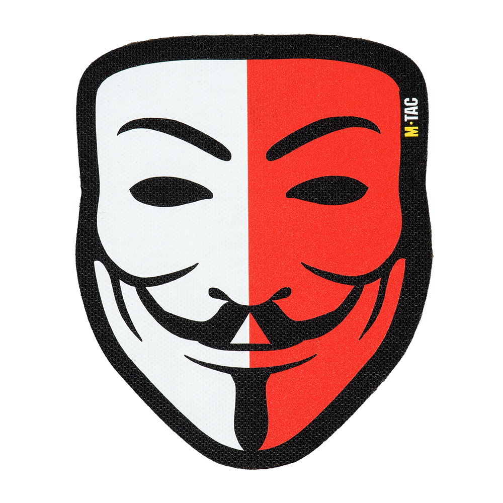 Nášivka M-Tac Anonymous PL - červená-bílá