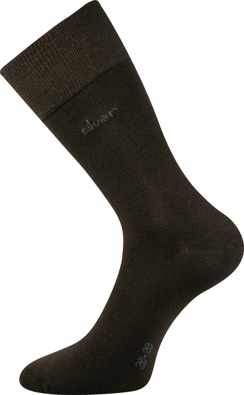 Ponožky společenské Lonka Desilve - hnědé, 43-46