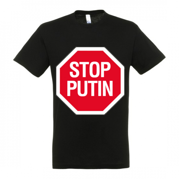 Triko Stop Putin - černé, M