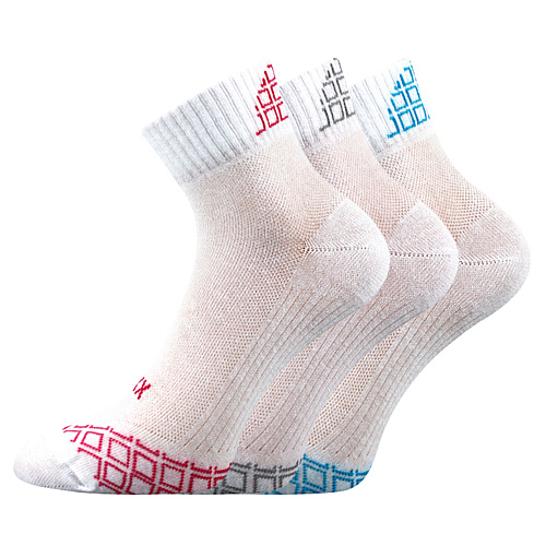 Ponožky dámské se síťkou na nártu Voxx Evok 3 páry - bílé, 39-42