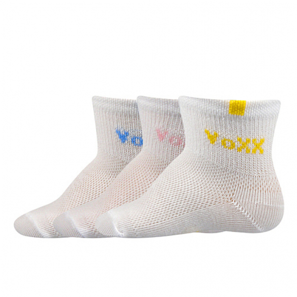 Ponožky dětské Voxx Fredíček 3 páry - bílé, 14-17
