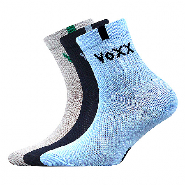 Ponožky dětské Voxx Fredík 3 páry (šedá, světle modrá, tmavě modrá), 30-34