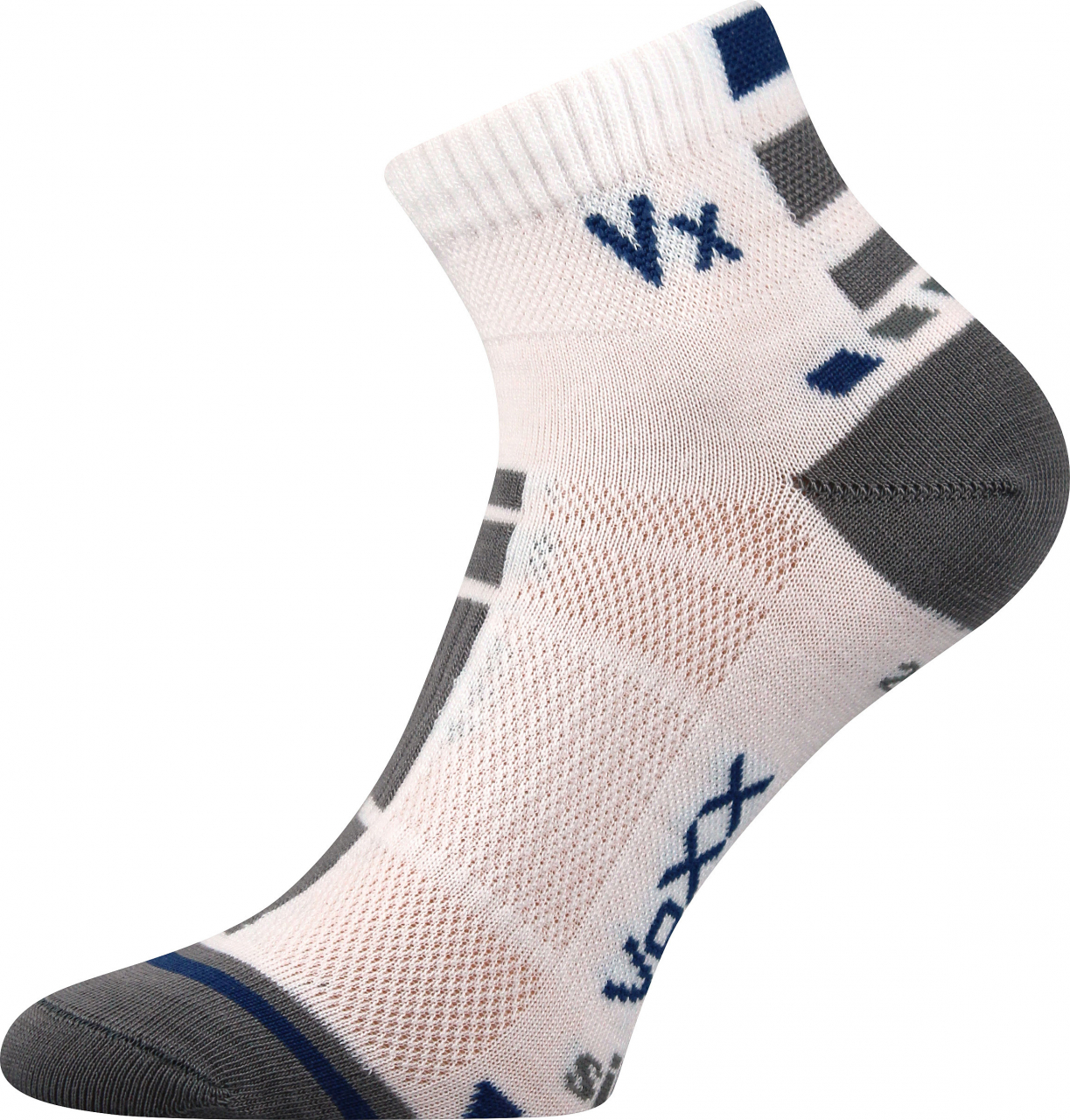 Ponožky antibakteriální Voxx Mayor silproX - bílé-šedé, 39-42