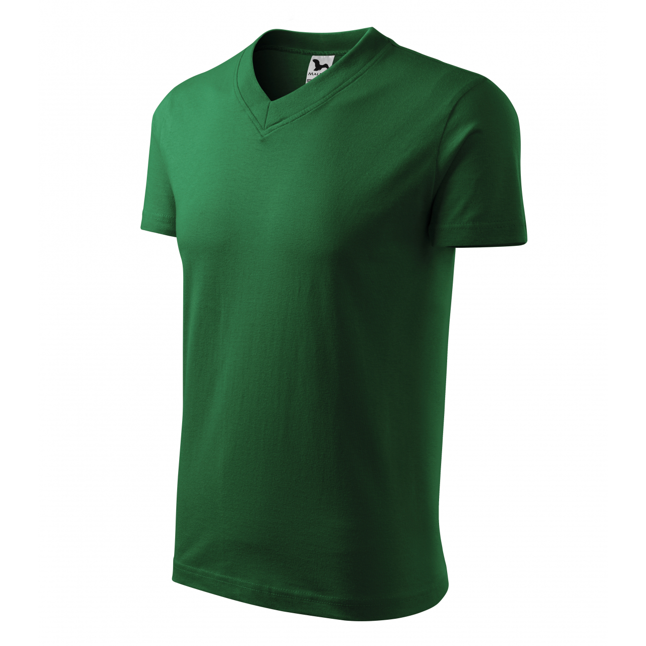 Tričko unisex Malfini V-Neck - tmavě zelené, XL