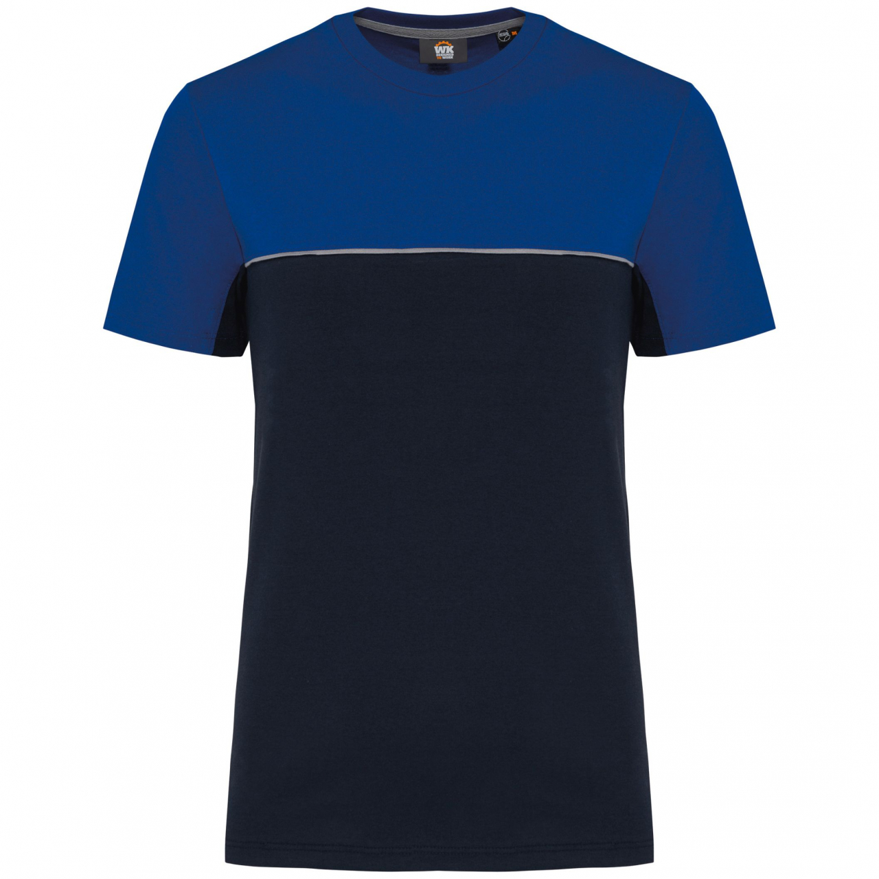 Pracovní triko dvoubarevné WK - navy-modré, 4XL