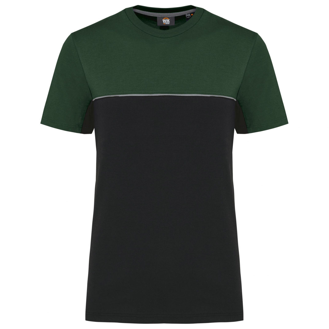 Pracovní triko dvoubarevné WK - černé-zelené, 4XL
