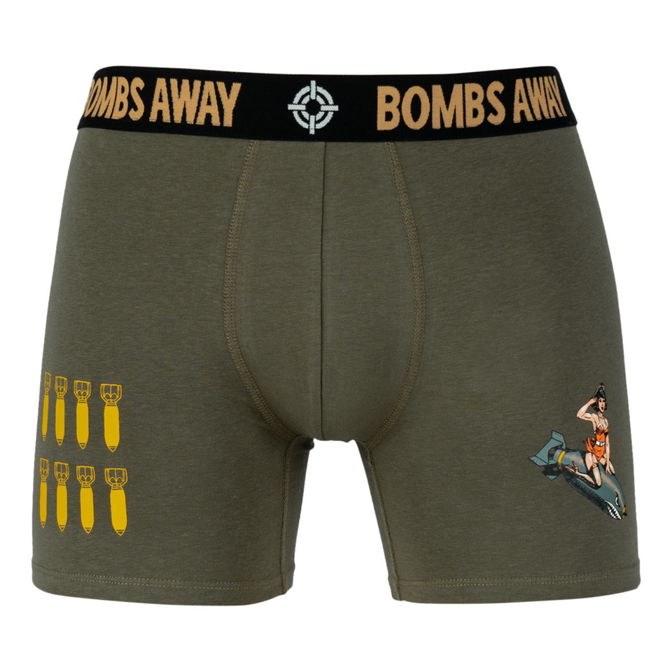 Boxerky Fostex Bombs Away - olivové, M