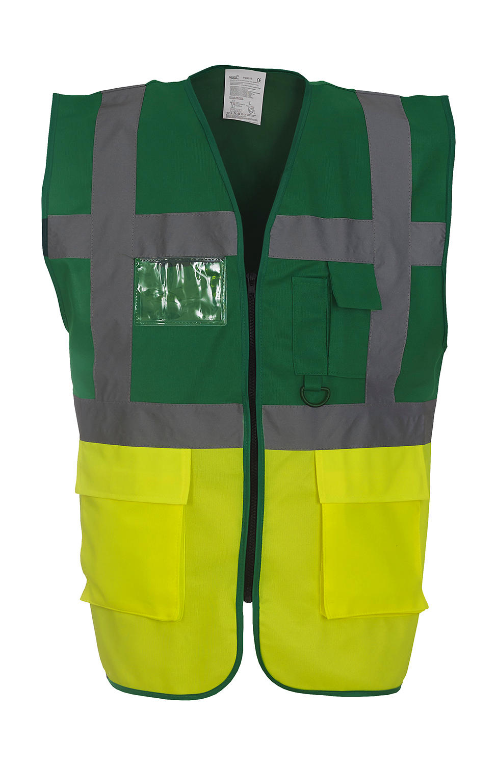 Výstražná vesta Exec - zelená-žlutá, XL
