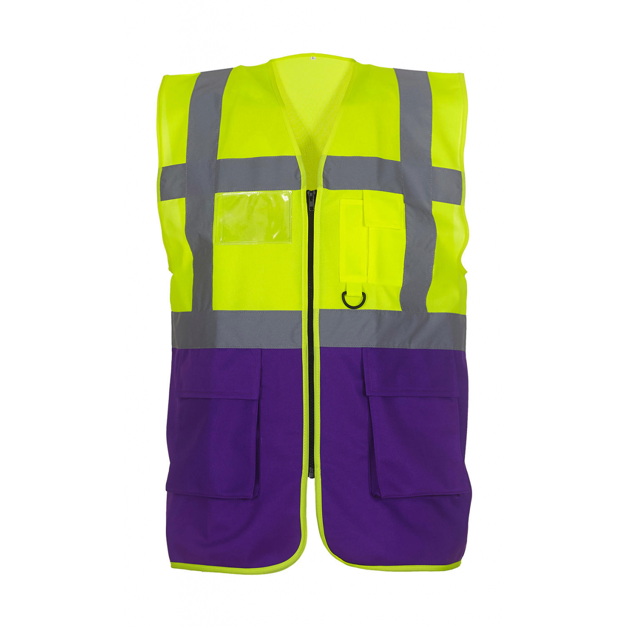 Výstražná vesta Exec - žlutá-fialová, XL