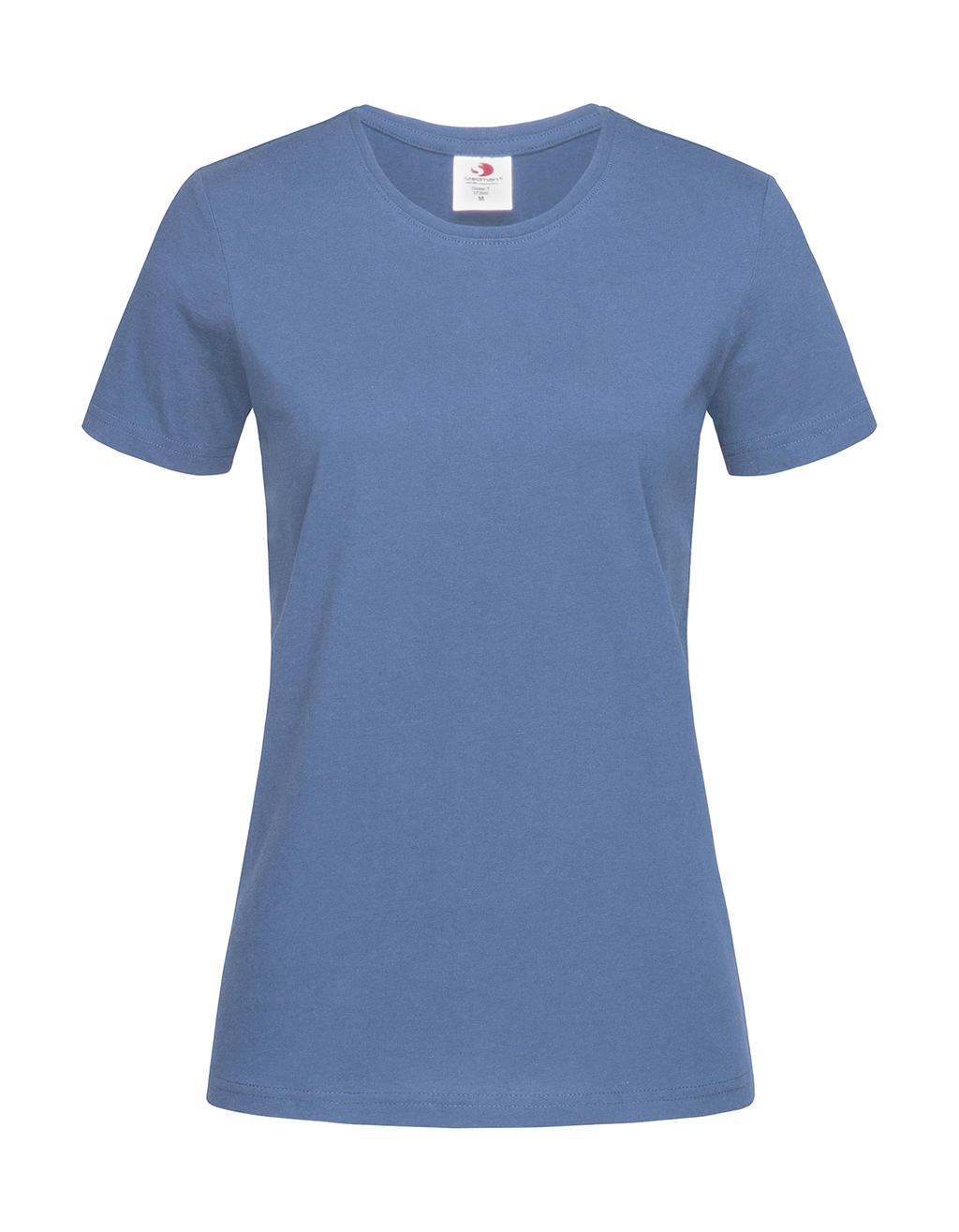 Tričko dámské Stedman Fitted s kulatým výstřihem - středně modré, XL