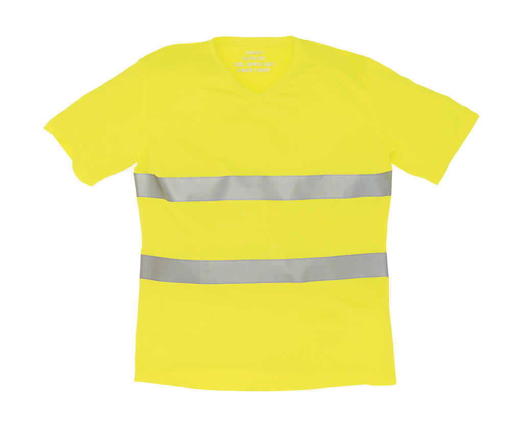 Tričko reflexní Yoko Fluo V - žluté svítící, XL
