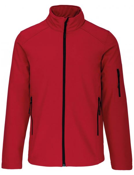 Pánská softshellová bunda Kariban - červená, XL