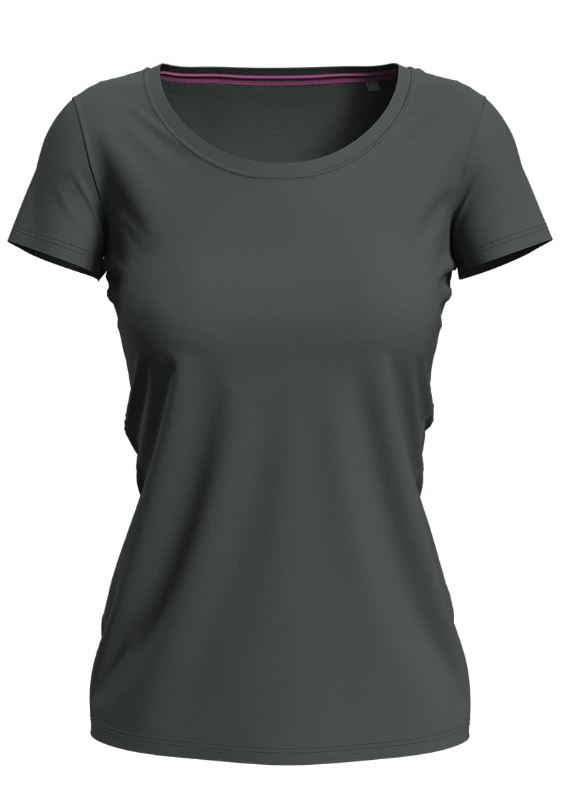 Dámské tričko Stedman Claire Crew Neck - tmavě šedé, XL