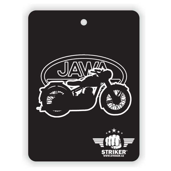 Vůně do auta Striker znak Jawa pérák - černá