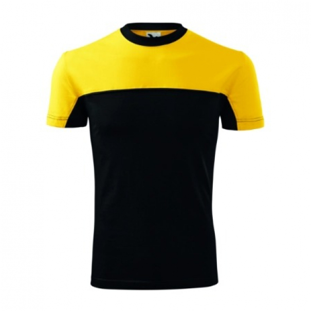 Tričko unisex Rimeck Colormix - černé-žluté, XL