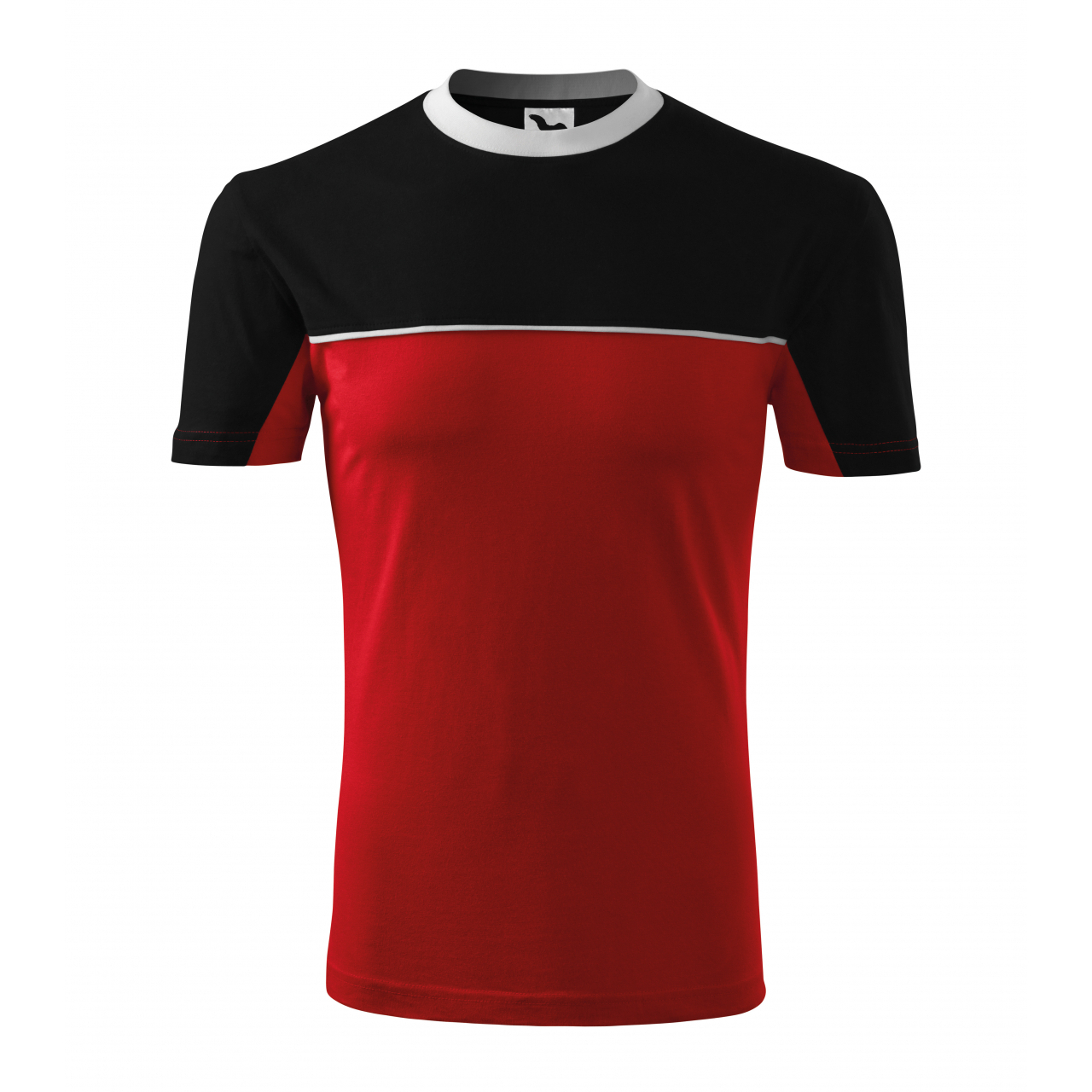 Tričko unisex Rimeck Colormix - červené-černé, XL