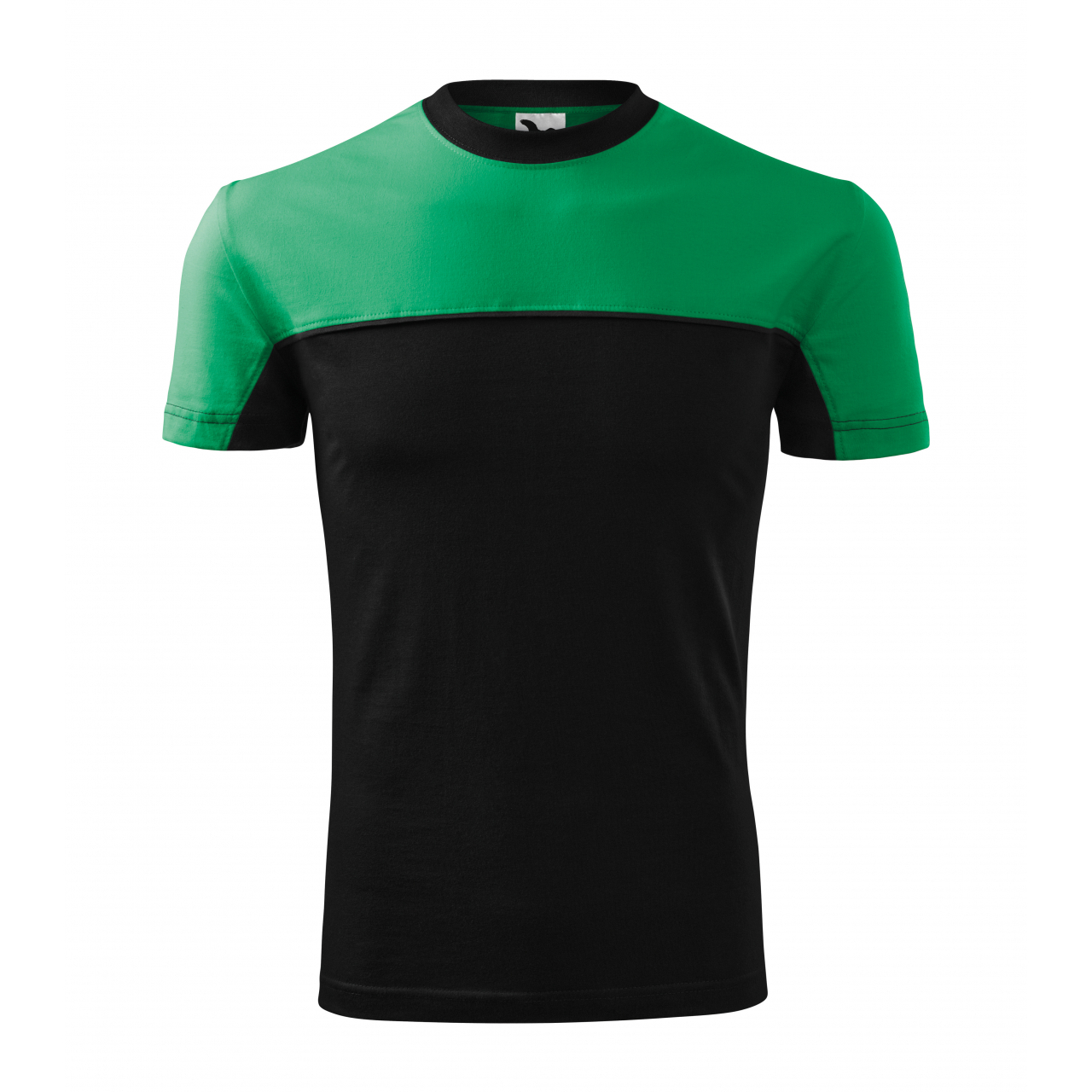 Tričko unisex Rimeck Colormix - černé-zelené, XL