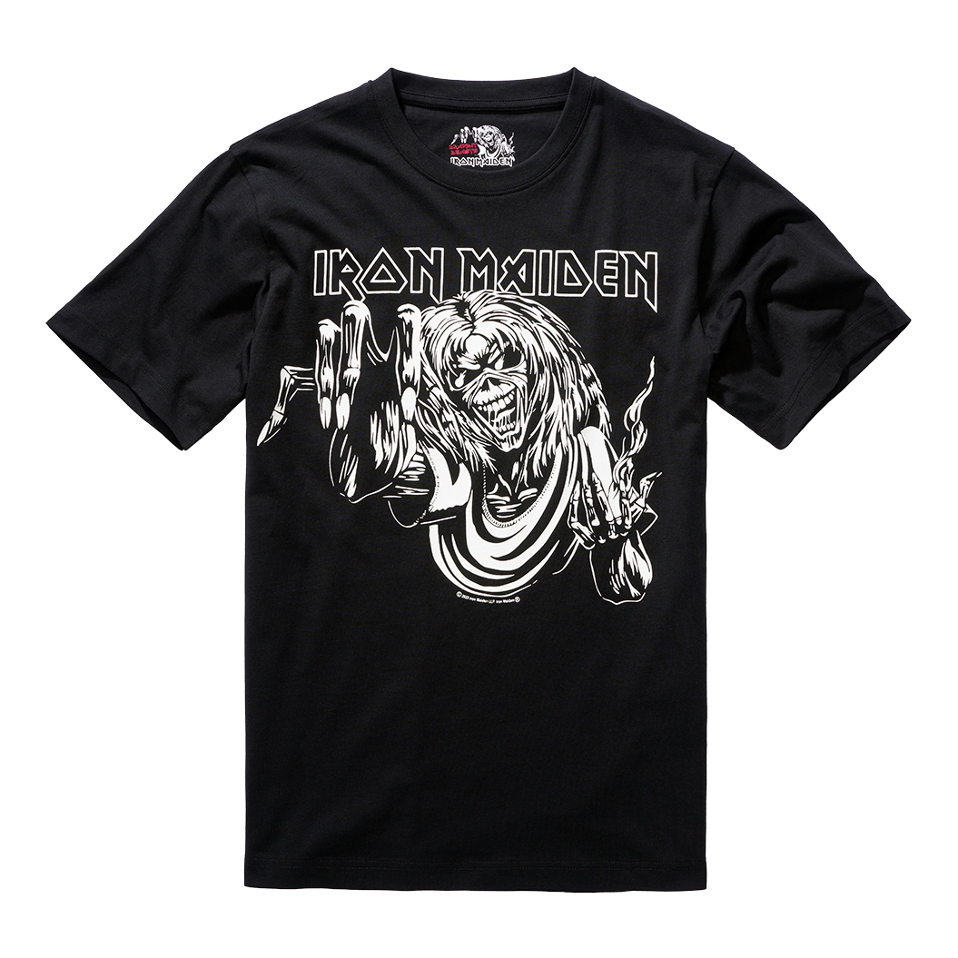 Tričko Brandit Iron Maiden Eddit Glow - černé, 3XL
