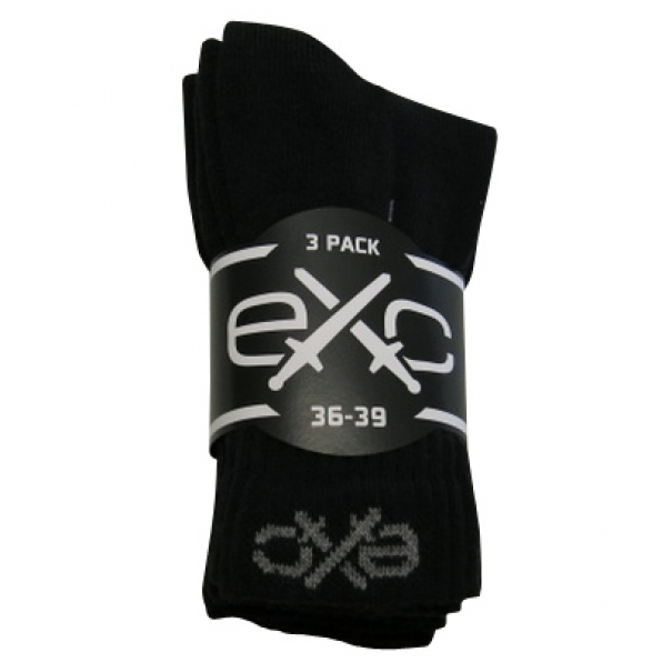 Ponožky eXc Base Pack 3 páry - černé, 36-39