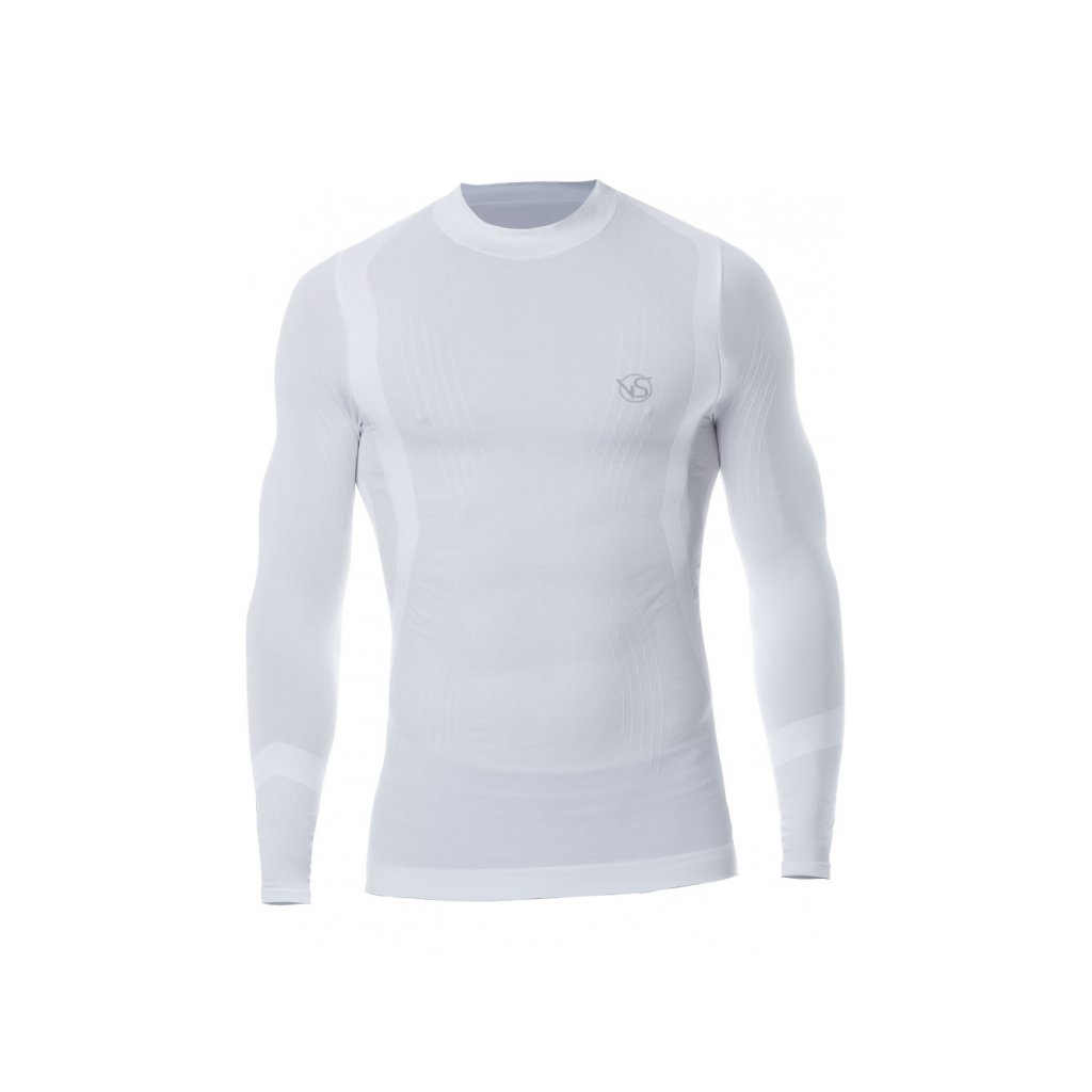 Pánské funkční sportovní triko Vivasport dlouhý rukáv - bílé, L/XL