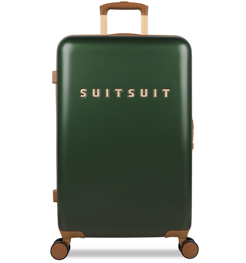 Cestovní kufr Suitsuit Fab Seventies 60 l - zelený-hnědý