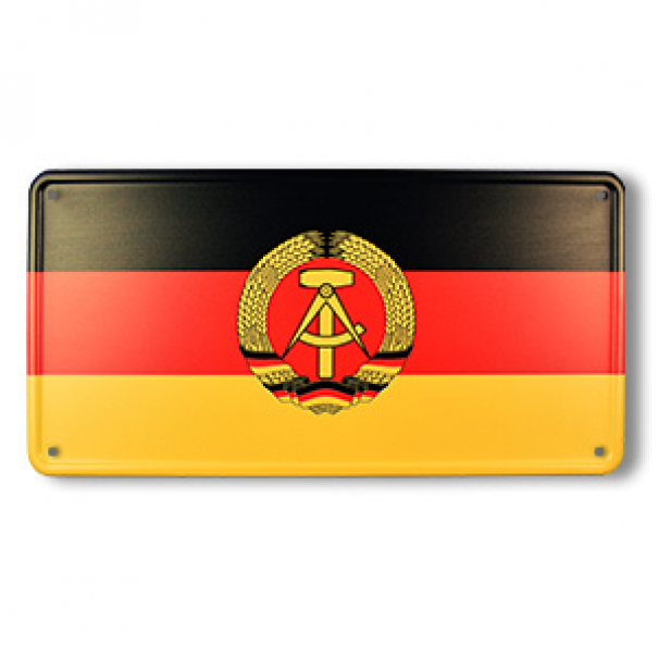 Cedule plechová Promex vlajka NDR - barevná