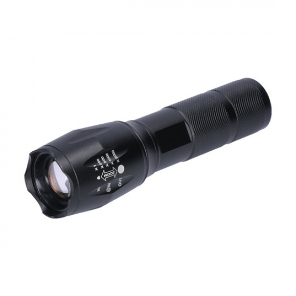 Ruční nabíjecí svítilna Solight 300lm Cree fokus - černá