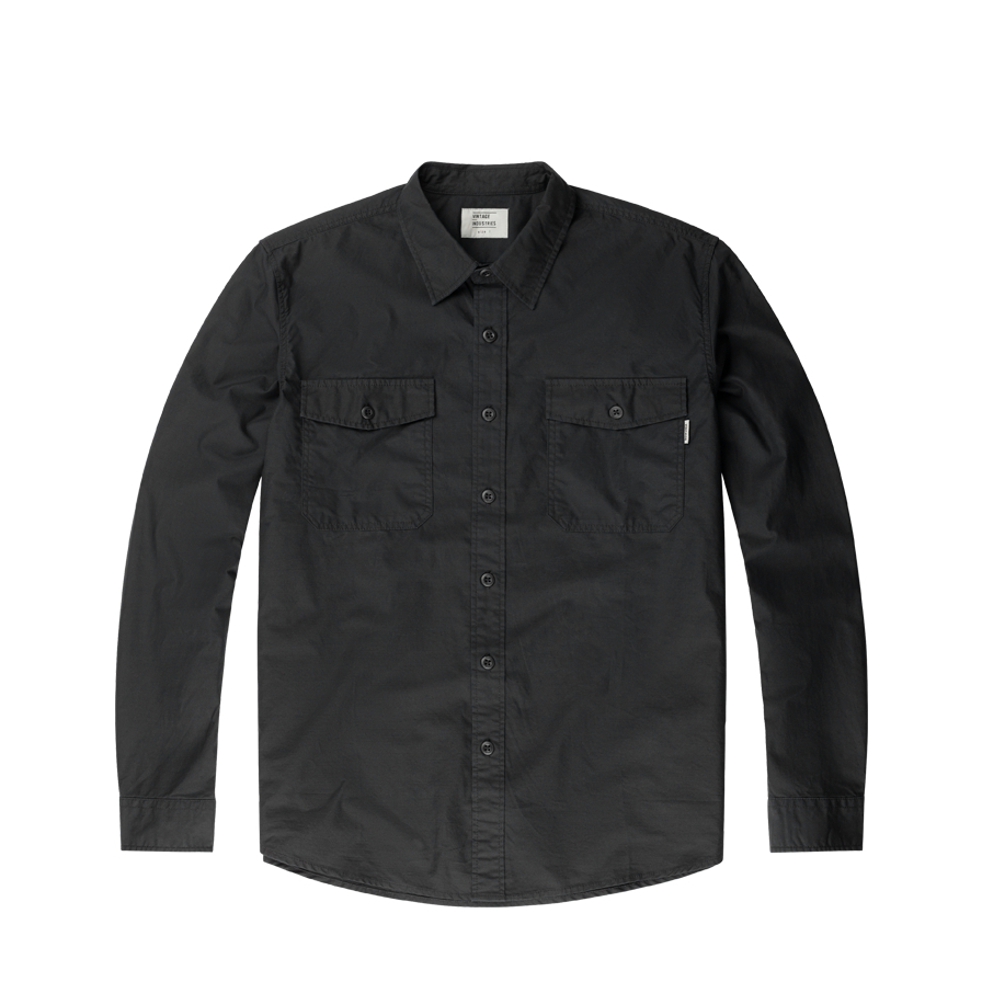 Košile pánská Vintage Industries Boston - černá, XL