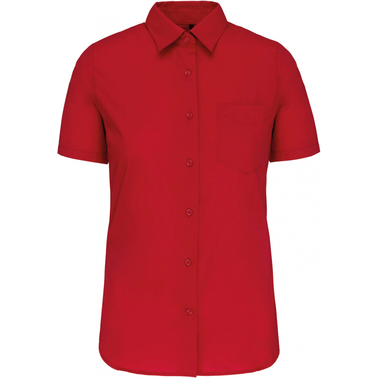 Košile dámská s krátkým rukávem Kariban Judith - červená, M