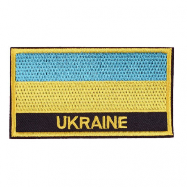 Nášivka nažehlovací vlajka Ukrajina s názvem 5x9 cm - barevná
