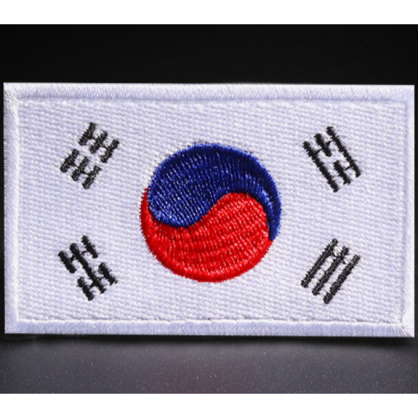Nášivka nažehlovací vlajka Jižní Korea 7x4 cm - barevná