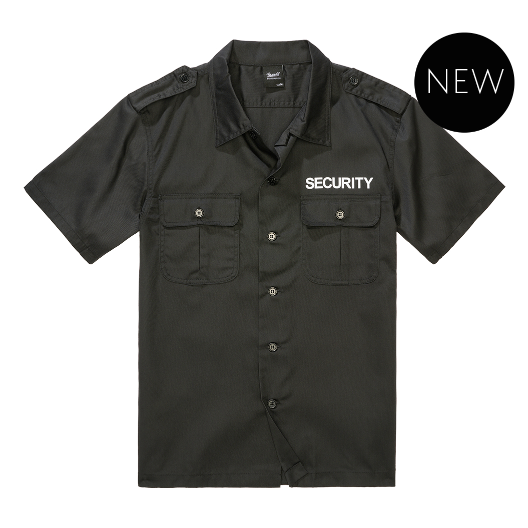Košile Brandit US Shirt Security 1/2 - černá, 3XL