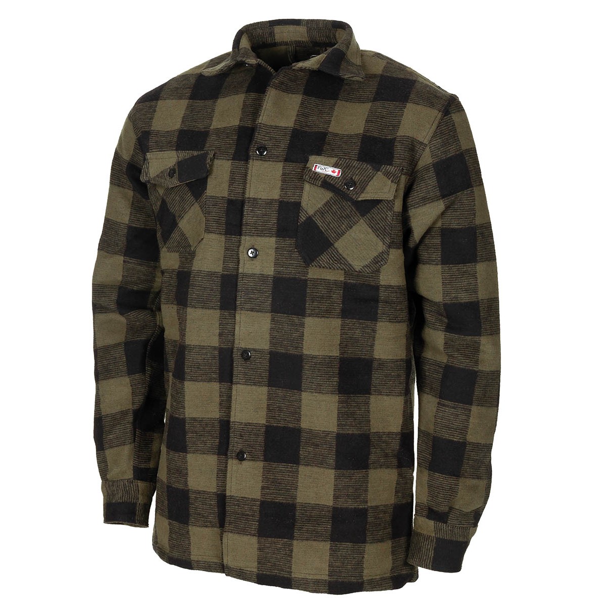 Košile kostkovaná dřevorubecká Fox Lumberjack - olivová, XXL