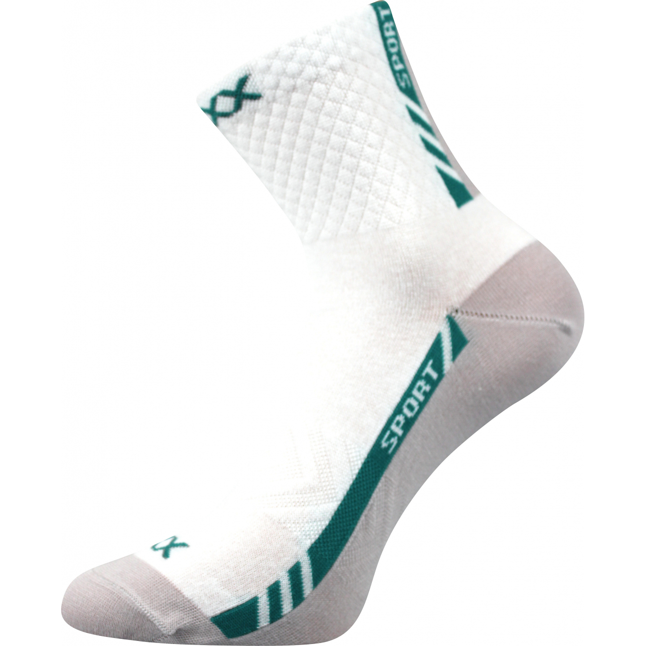 Ponožky sportovní Voxx Pius - bílé-šedé, 47-50