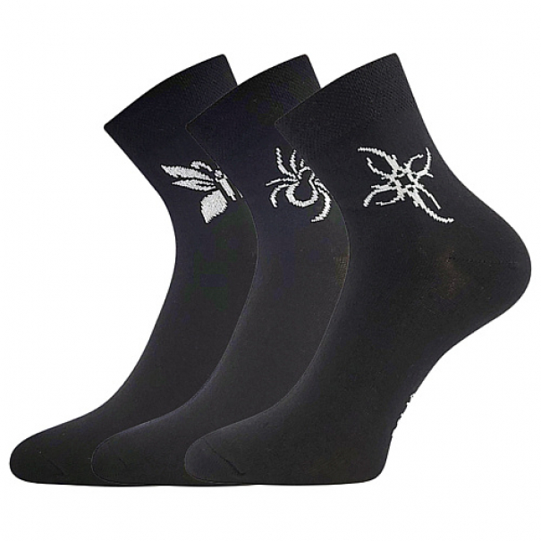 Ponožky dámské Boma Tatoo 3 páry - černé, 39-42