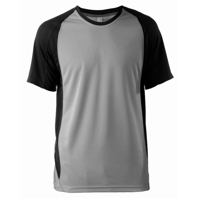 Pánské dvoubarevné sportovní tričko ProAct - šedé-černé, S