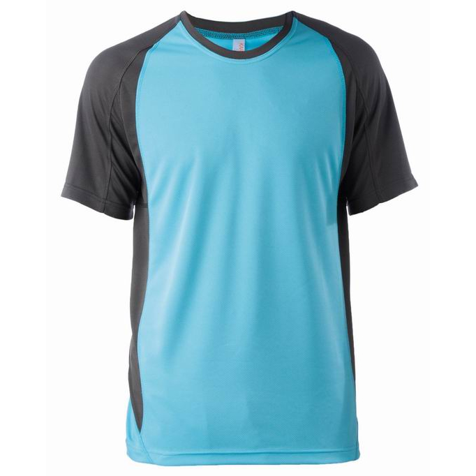 Pánské dvoubarevné sportovní tričko ProAct - modré-šedé, M