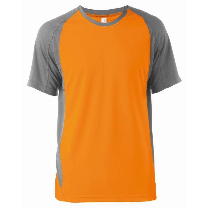 Pánské dvoubarevné sportovní tričko ProAct - oranžové-šedé, M