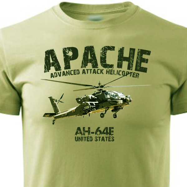 Triko Striker Vrtulník Apache AH-64E - olivové, S