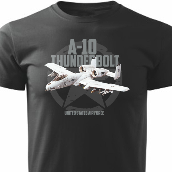 Triko dětské Striker Letoun A-10 Thunderbolt II - černé, 6-8 let