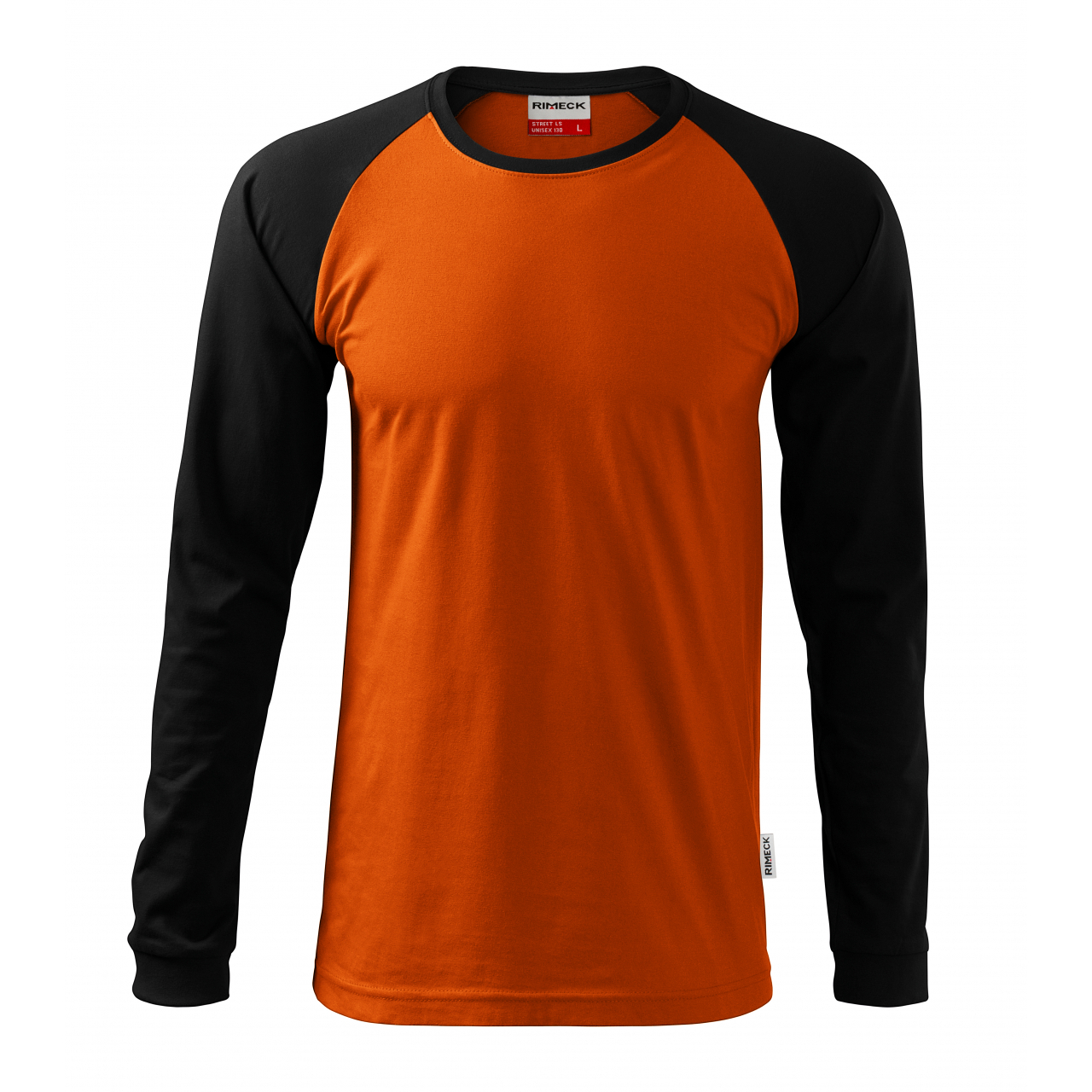 Tričko unisex Rimeck Street Long Sleeve - oranžové-černé, M