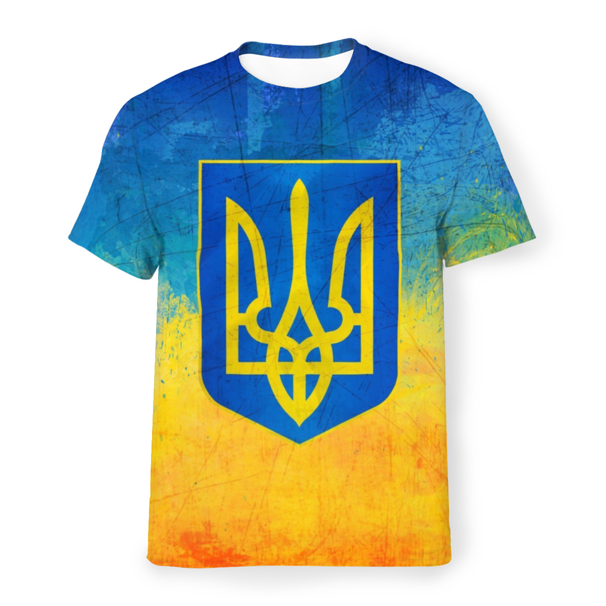 Tričko Slava Ukraini Symbol Ukrajiny - modré-žluté