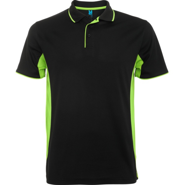 Pánská sportovní polokošile Roly Montmelo Roly - černá-zelená, XL