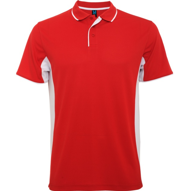 Pánská sportovní polokošile Roly Montmelo Roly - červená-bílá, XL