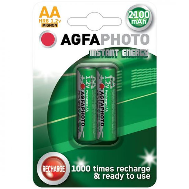Baterie nabíjecí AA AgfaPhoto 2100mAh 2 ks